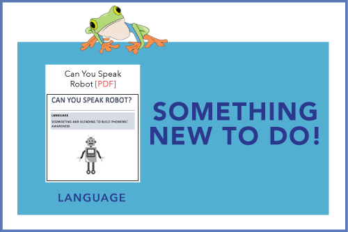 Something New To Do! Can You Speak Robot?