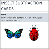 Insect Subtraction Cards